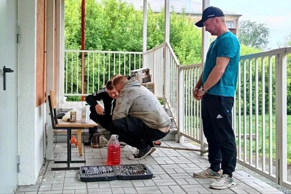 Работы проводили у школы-интерната. Фото: ГУФСИН по Свердловской области