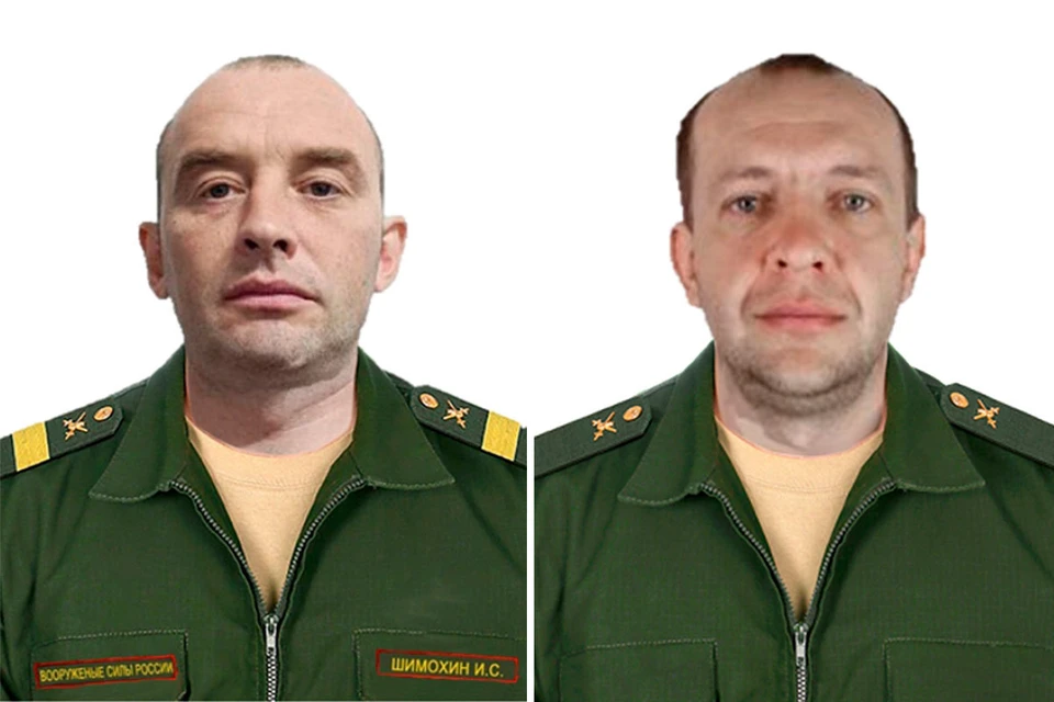 Старший сержант Иван Шимохин и рядовой Василий Барков