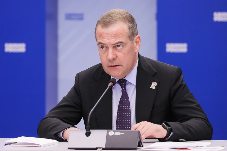 Зампред Совбеза РФ Дмитрий Медведев. Фото: Екатерина Штукина/POOL/ТАСС