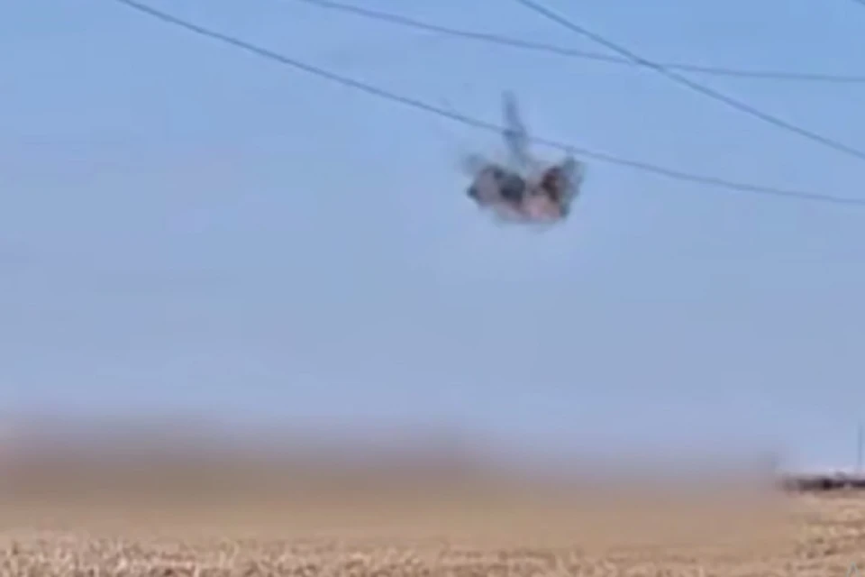 Уничтожение вражеского беспилотника в небе. Фото: Минобороны России.