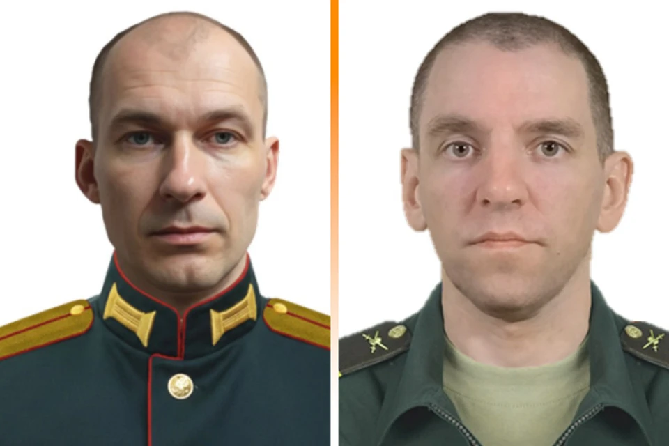 Лейтенант Евгений Грумеза и старший сержант Анатолий Габрилевич