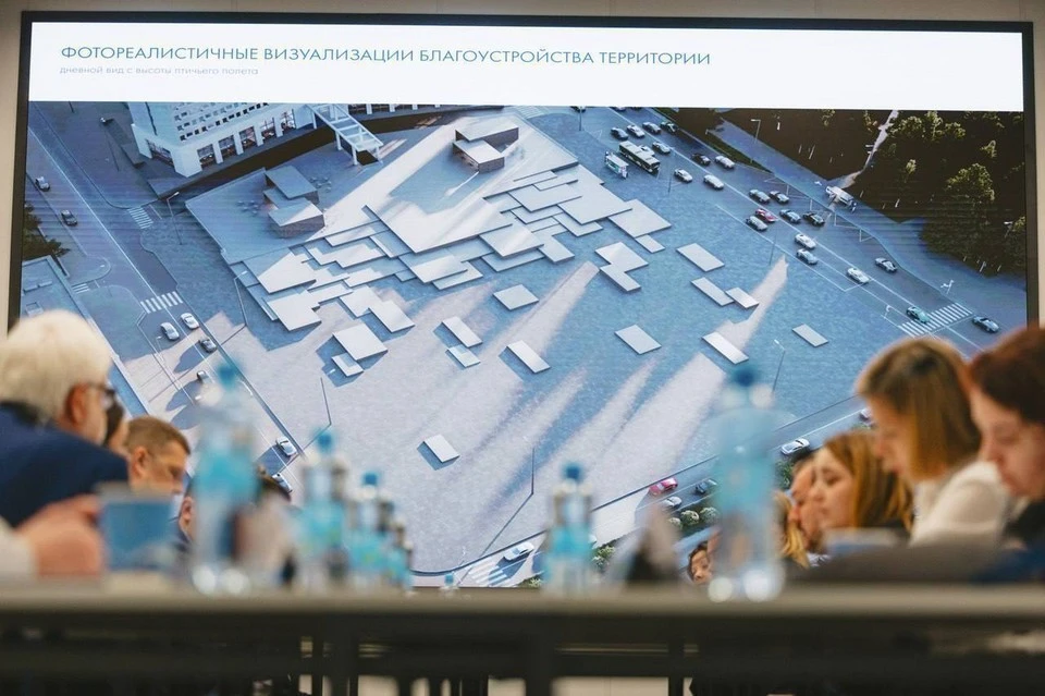 Преображение центра города проходит в два этапа: сначала начали обновлять территории у гостинично-делового центра «Арктика», затем - у конгресс-отеля «Меридиан». Фото: Администрация города Мурманска