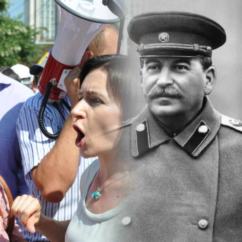 Майя Санду действует по-сталински: лес рубят - щепки летят. Коллаж КП