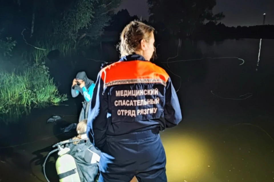 Трагедия случилась на водоеме близ деревни Красный Восход. Фото: Медицинский Спасательный отряд РязГМУ "Salus" имени В.И. Васильева.