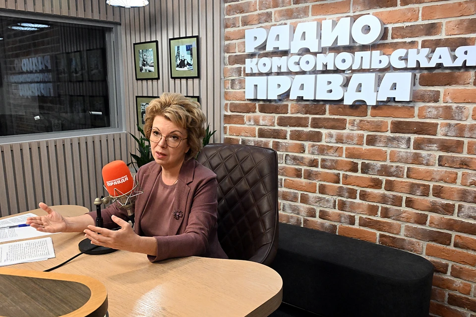 Советник Президента России Елена Ямпольская на радиостанции "Комсомольская правда"