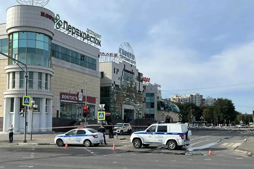 Гречищев: Торговые павильоны загорелись в Коломне из-за падения обломков БПЛА. Фото: соцсети Александра Гречищева