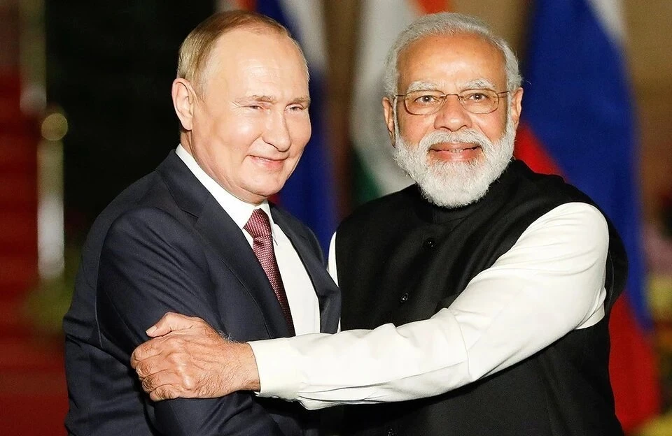 Владимир Путин и Нарендра Моди