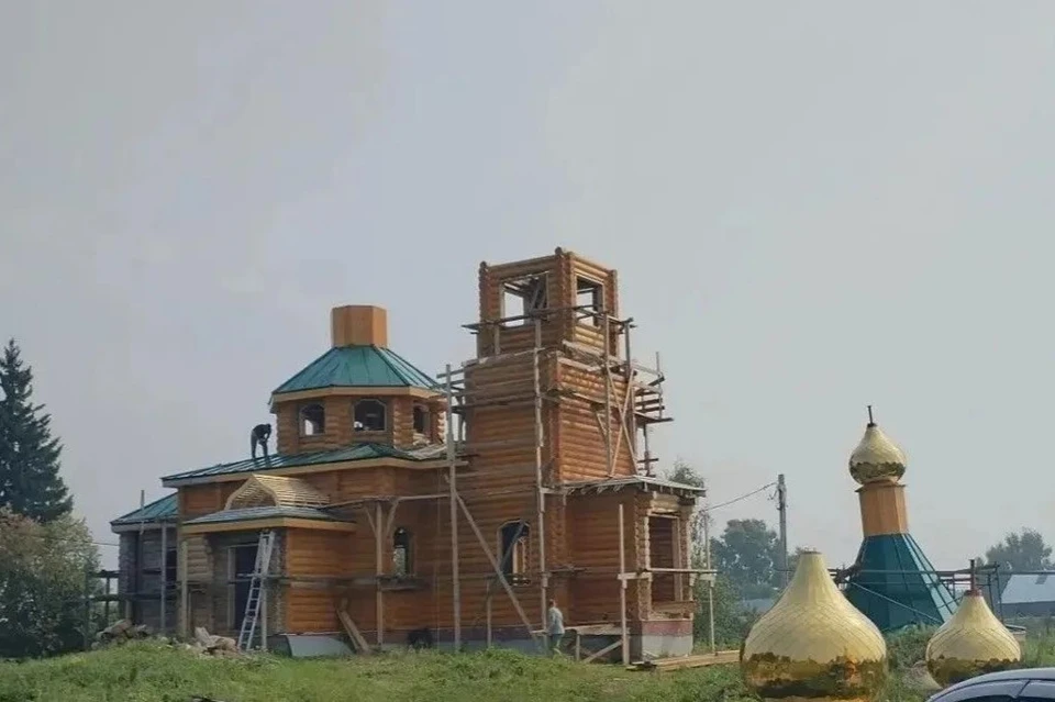 Новый храм возводится взамен утраченного в пожаре 1876 года. Фото: Томская епархия