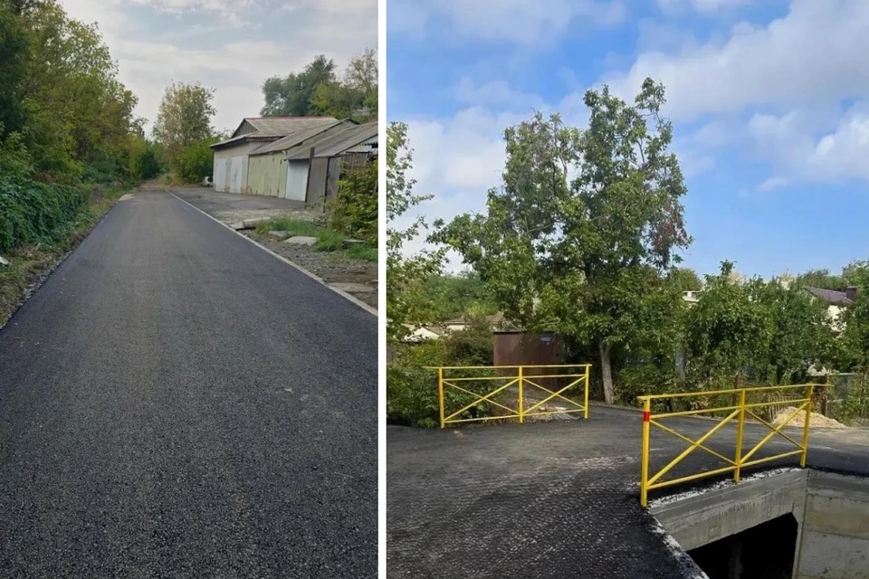 На Павлодарской улице вместо самодельного моста установили капитальный, который выдержит и пожарную машину, и груженный самосвал. Фото: администрация Ростова