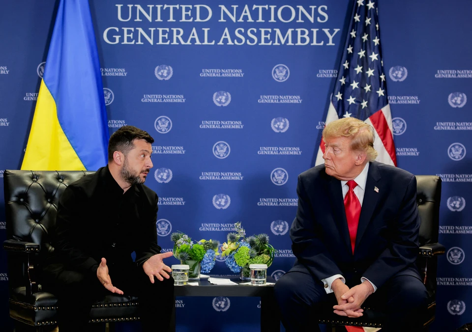 Владимир Зеленский и президент США Дональд Трамп