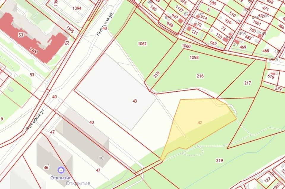 Участок площадью 7,2 тыс. кв. м предлагается перевести из зоны городских лесов и лесопарков в зону спортивных комплексов и сооружений (в т.ч. автодром).