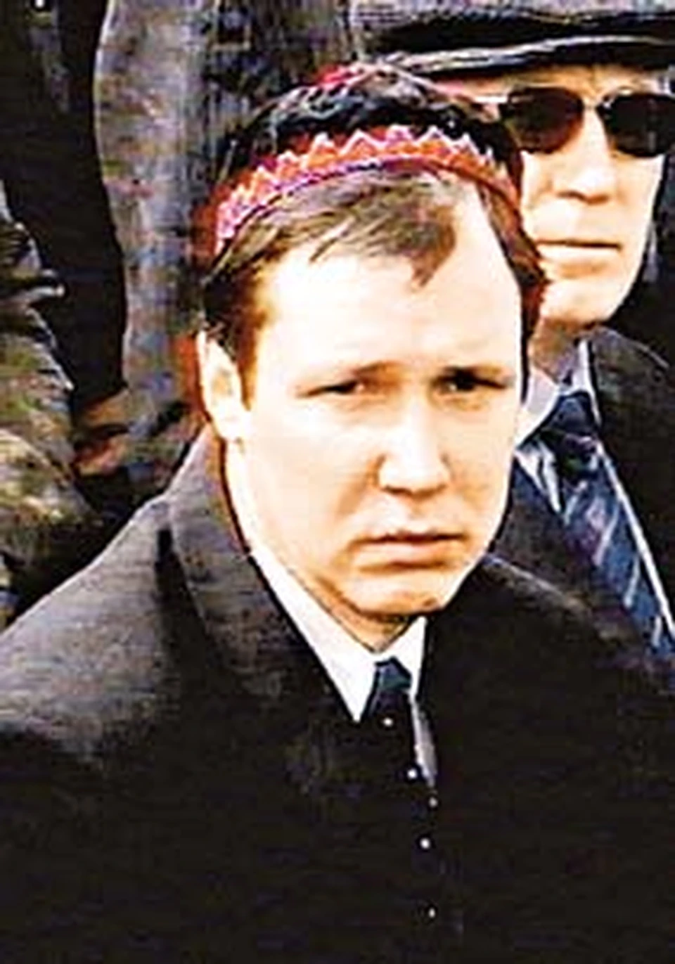 Сергей Абрамов во время похорон бывшего шефа.
