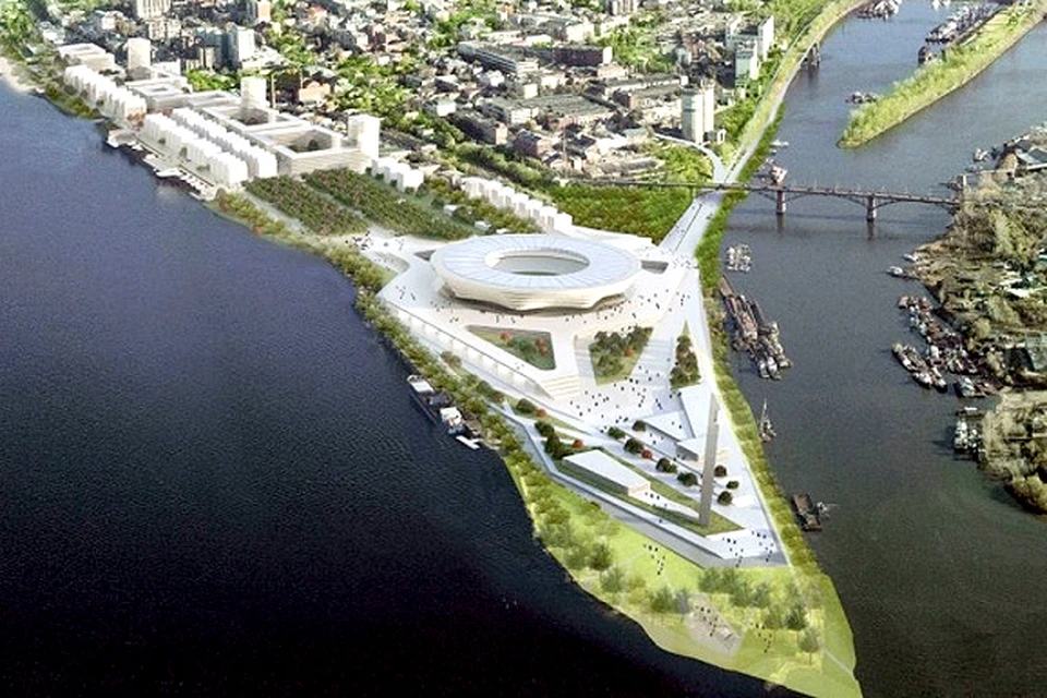 Стадион к чемпионату мира хотят построить на стрелке рек Волга и Самара