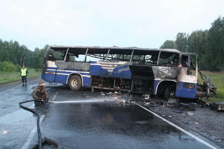 Под Новосибирском судят водителя автобуса, в котором сгорели пассажиры