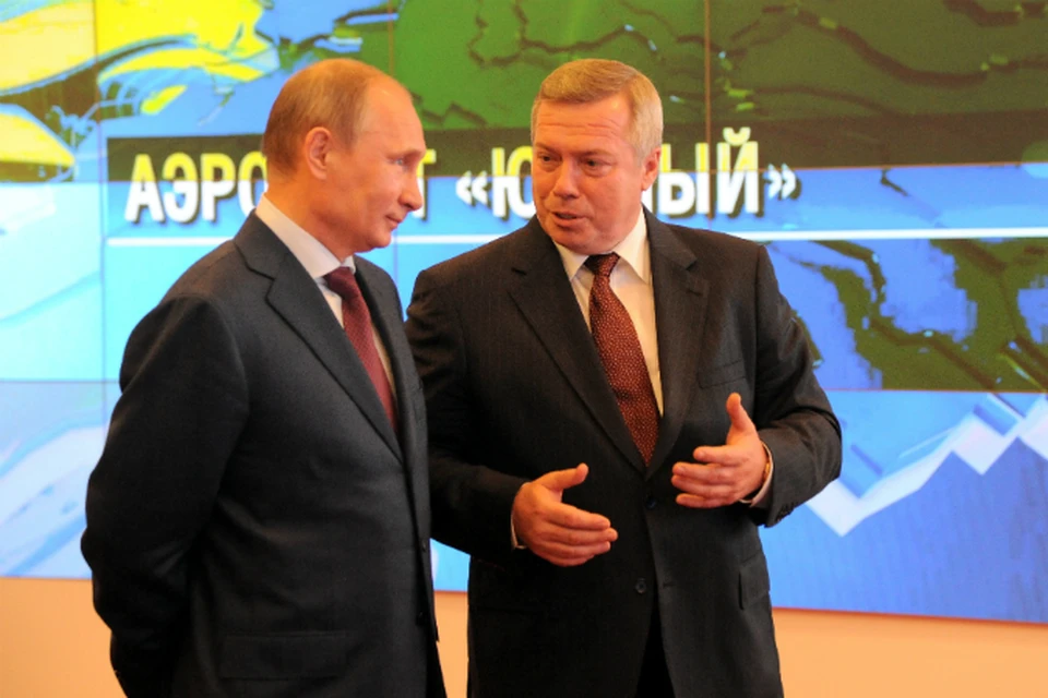 Владимир Путин и Василий Голубев.