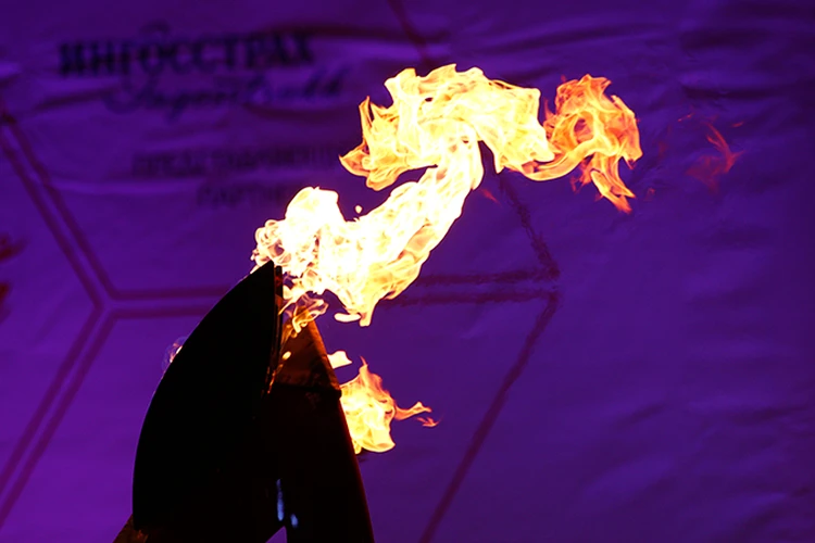 Эстафета олимпийского Огня в Красноярске закончилась