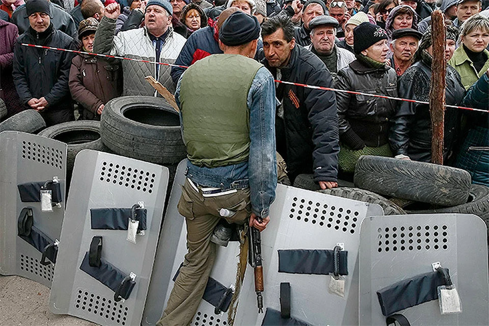 Разговор на баррикадах в Славянске