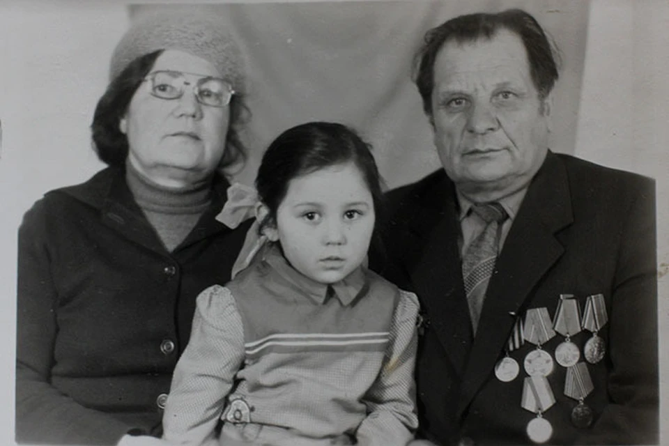 Алексей Камозин с супругой и дочерью, 80-е годы.