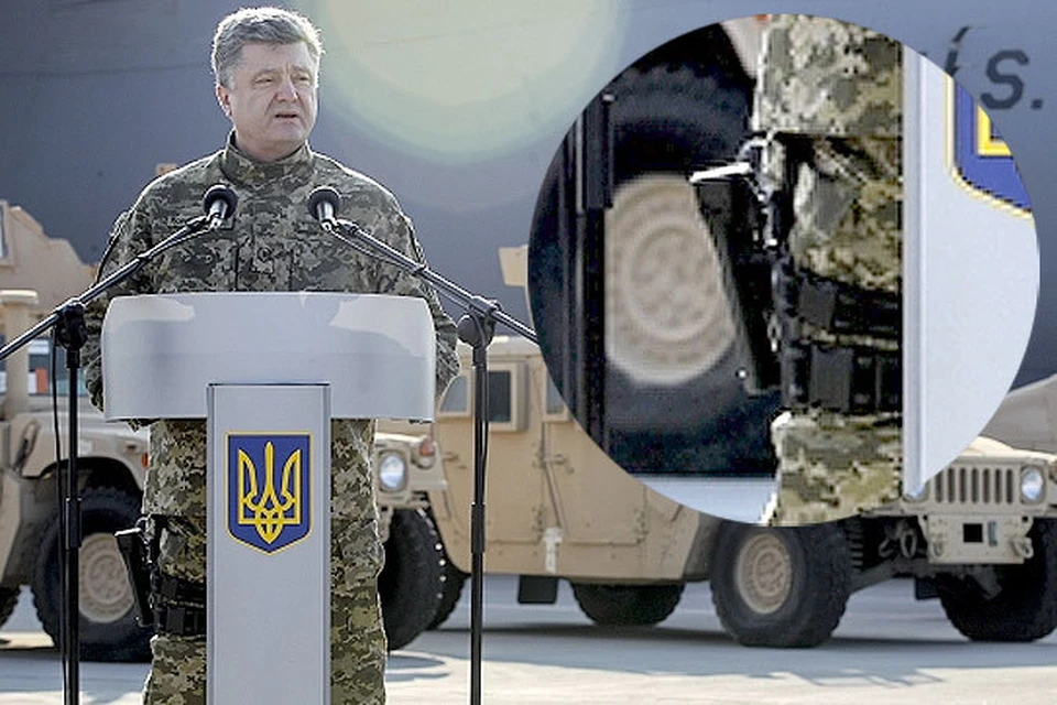 Президент Порошенко появился на церемонии получения американских броневиков при оружии. Фото: официальный сайт президента Украины