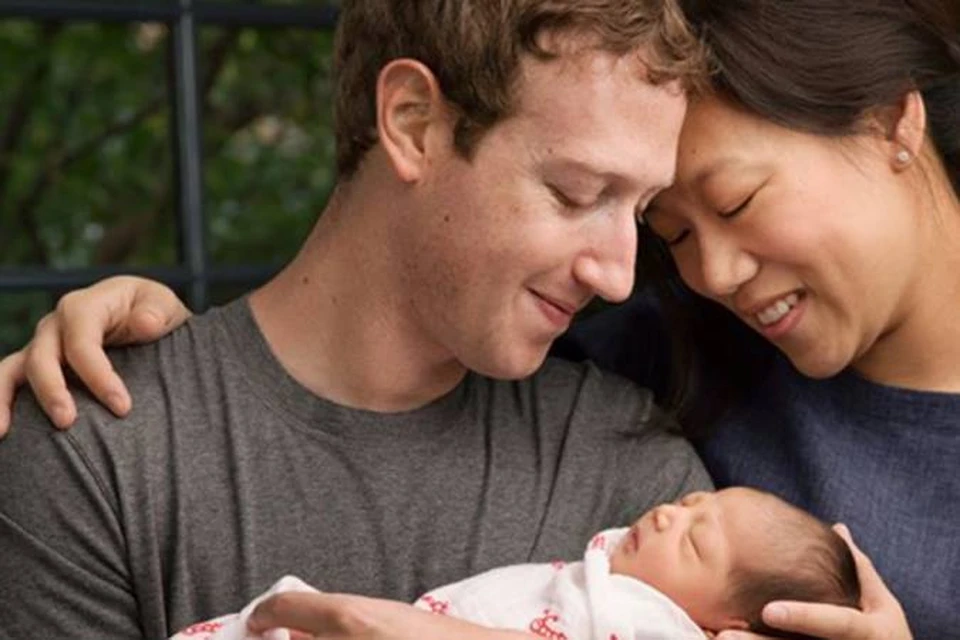 Марк Цукерберг и его жена Присцилла стали родителями. Фото: Facebook.