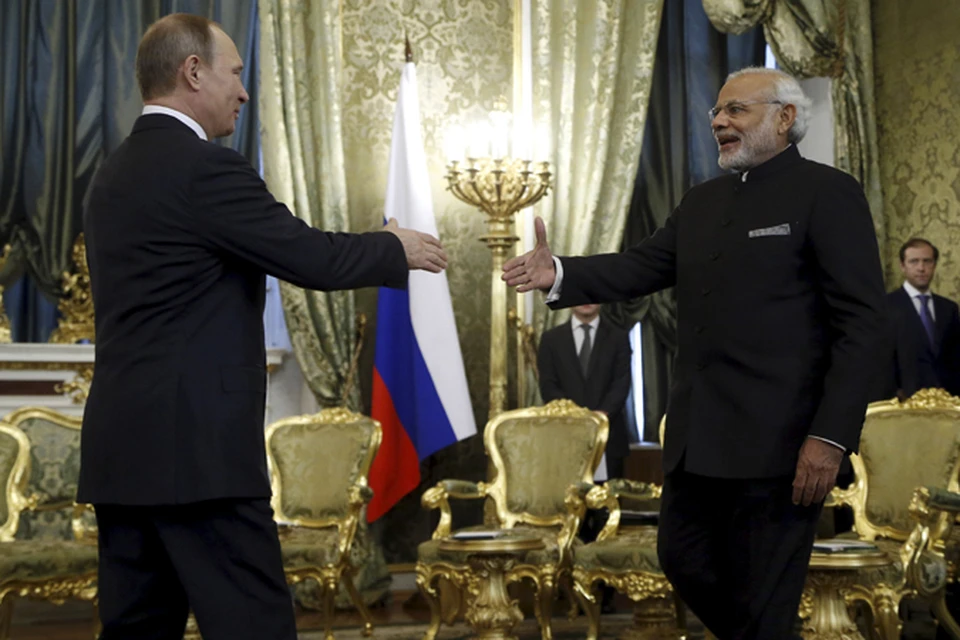 Владимир Путин встретился в Кремле с премьером Индиии Нарендрой Монди