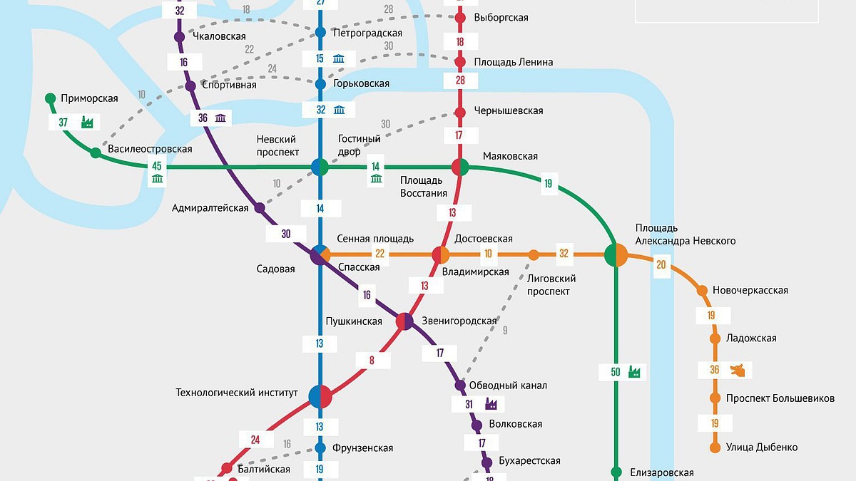 Схема Петербургского метрополитена будущего | Пикабу