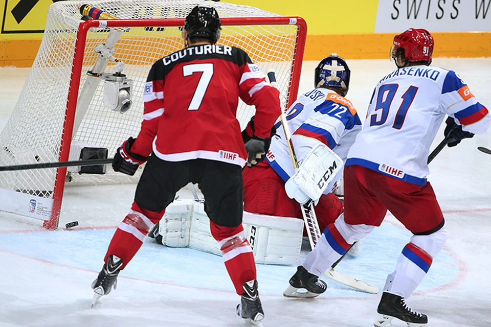 Год назад в финале ЧМ-2015 сборная России уступила канадцам с разгромным счетом 1:6. Фото: Валерий Шарифулин/ТАСС
