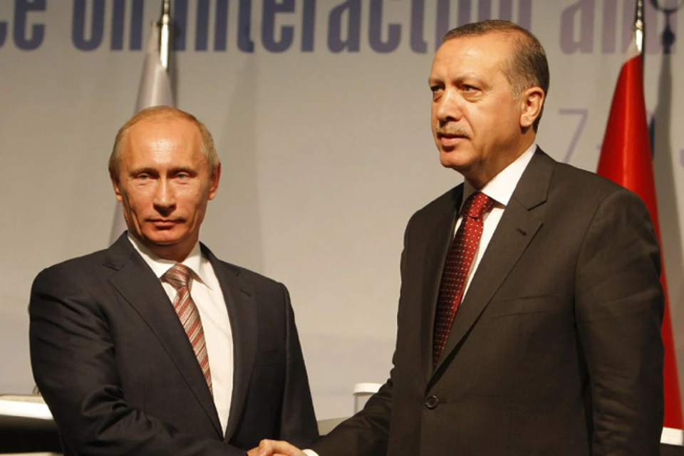 Президент России Владимир Путин и глава Турции Реджеп Тайип Эрдоган