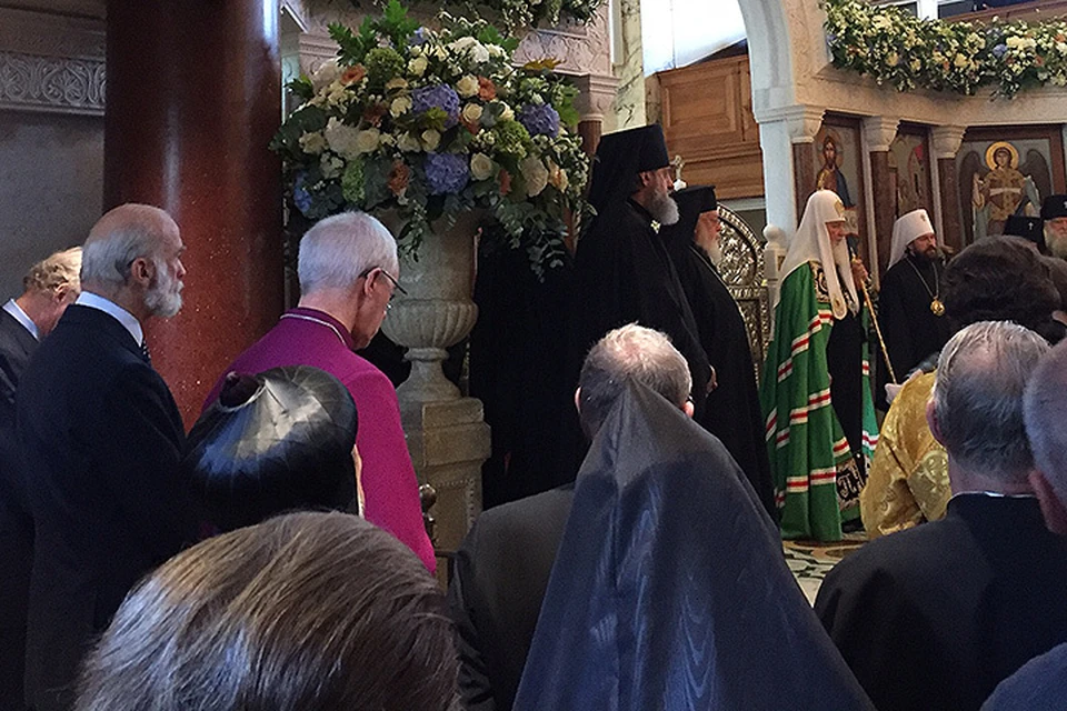 На службу Патриарха в Успенском кафедральном соборе Лондона приехал кузен королевы принц Майкл Кентский.