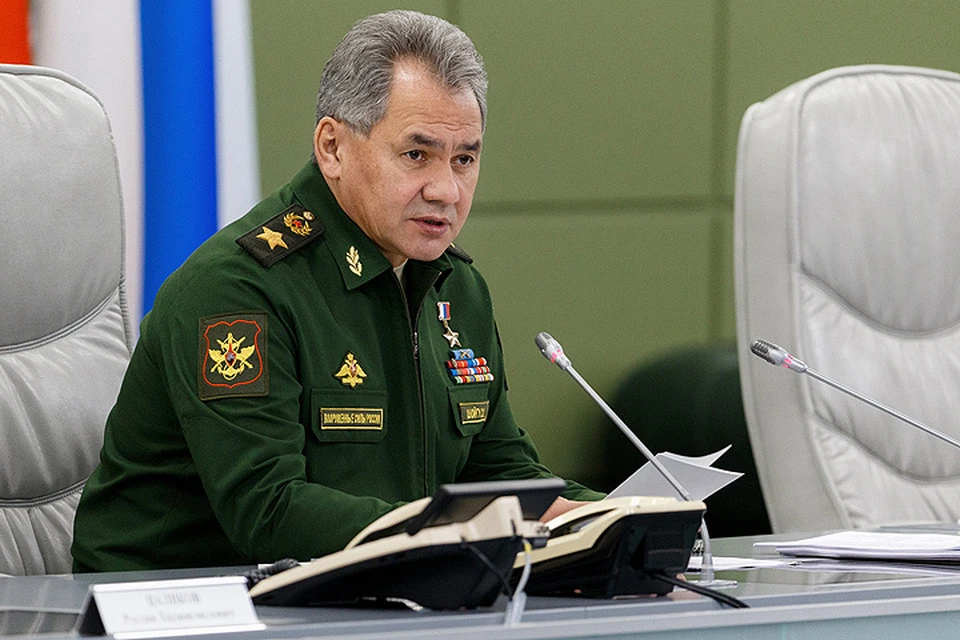 Министр обороны РФ Сергей Шойгу на совещании по приемке военной продукции.