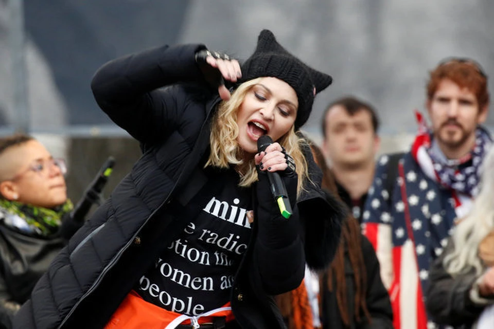 Мадонна на Марше женщин в Вашингтоне 21 января