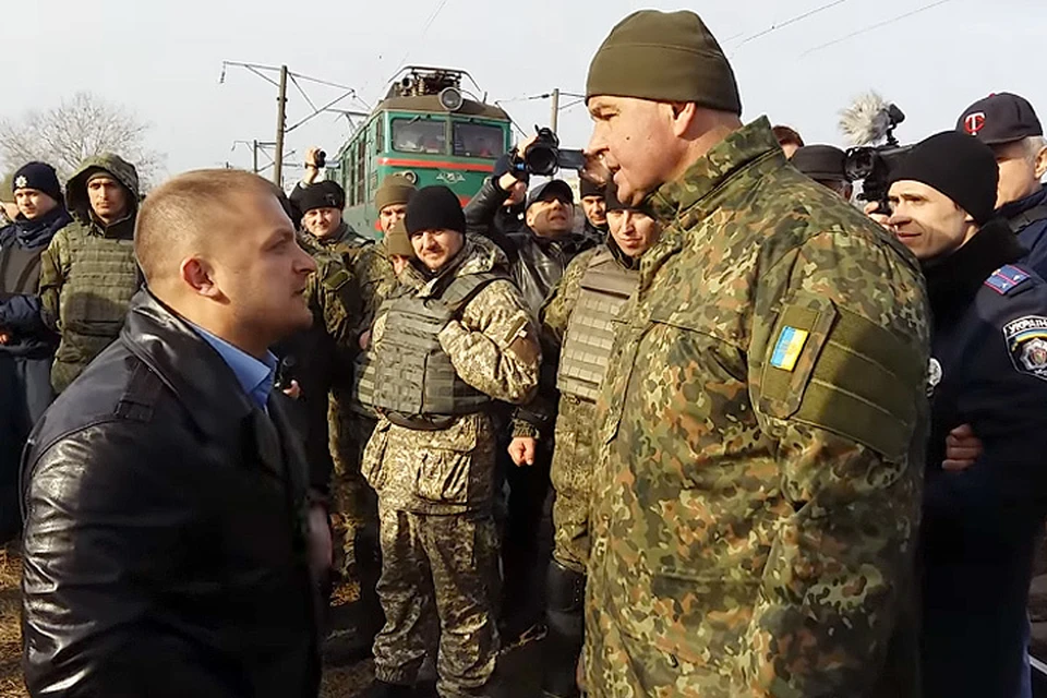 Блокада железной дороги в Конотопе.