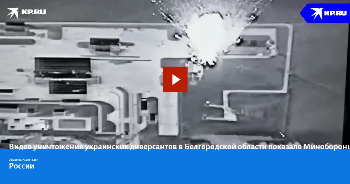 Видео уничтожения украинских диверсантов в Белгородской области показало Минобороны России