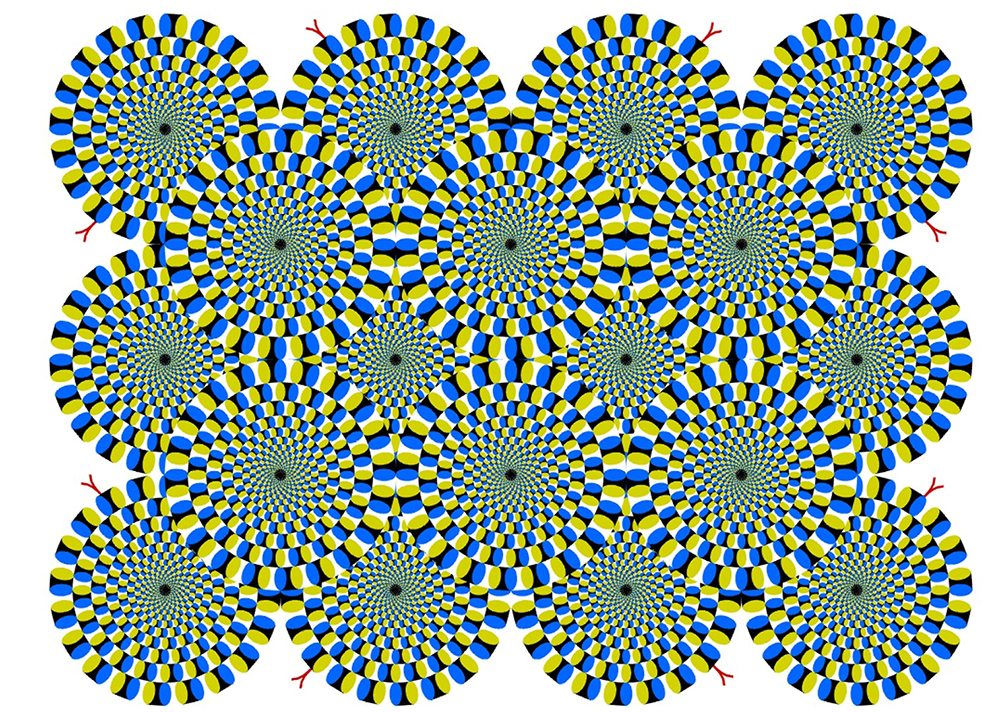 Самая известная оптическая иллюзия - «Вращающиеся змеи»