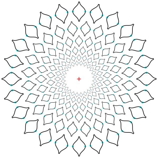 Оптическая иллюзия "Исчезающие голубые точки"