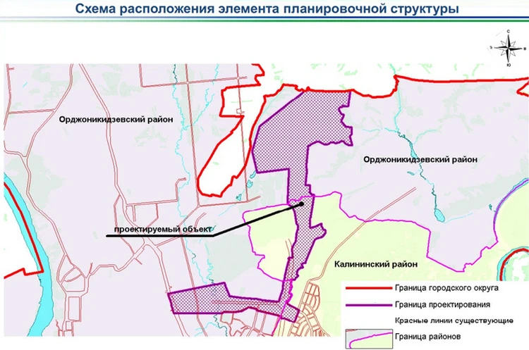 Карта орджоникидзевского района