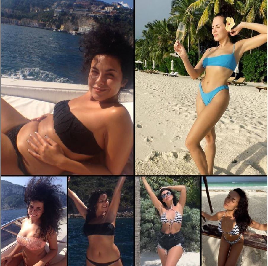 Настя выложила в Инстаграме свои архивные фото в бикини. Снимки были сделаны до похудения. Фото: Инстаграм.