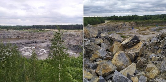 В Глушковичах возобновили добычу гранита, сейчас белорусские Фьорды выглядят так. Фото: Instagram пользователь @kazak.aliaksei