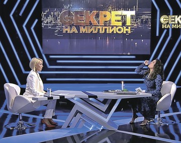 Чтобы открыть свою тайну Лере Кудрявцевой, Королевой пришлось выпить стопку для храбрости. Фото: НТВ
