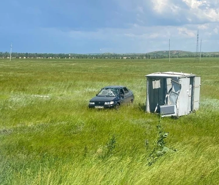 Еще один авто, вылетевший с трассы по прихоти стихии