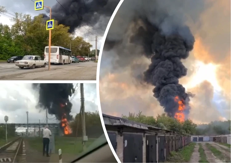 Черный дым был виден в разных уголоках Стерлитамака.
