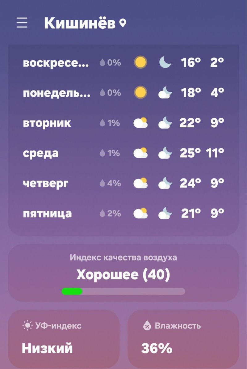 Погода в ближайшее время.