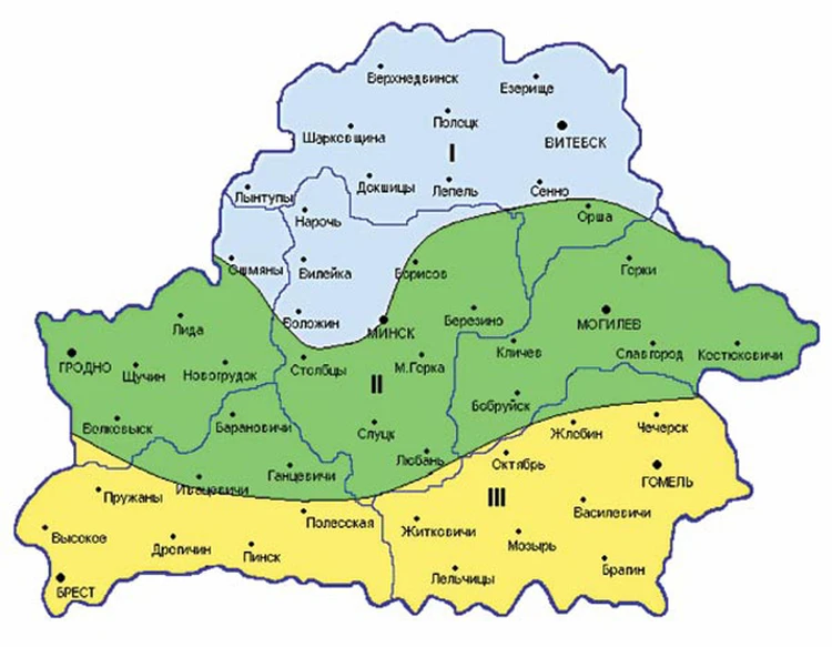 Климатическая карта Беларуси - KP.RU